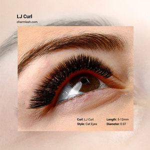 CharmLash Extensiones de Pestañas de Base Corta de 2mm LJ LB LC LC Plus, Pestañas con Curvatura Especial, Adhesión Estable, Fibra PBT Alemana, Bandejas de Pestañas Personalizadas - Product Image 4