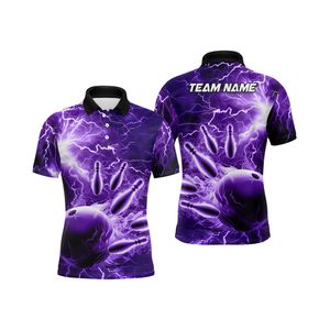 เสื้อกีฬาถักคุณภาพสูงสำหรับโบว์ลิ่ง ผลิตจากโพลีเอสเตอร์และผ้าฝ้าย สำหรับผู้ใหญ่ ใส่ได้ทั้งชายและหญิง ป้องกันรอยยับ แห้งเร็ว ระบายอากาศได้ดี - Product Image 1
