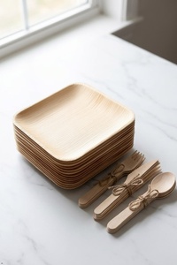 Couteaux professionnels en bois de bouleau 155 mm, couverts compostables pour hôtels, restaurants et services de traiteur, pour les festivals culinaires et les célébrations - Product Image 1