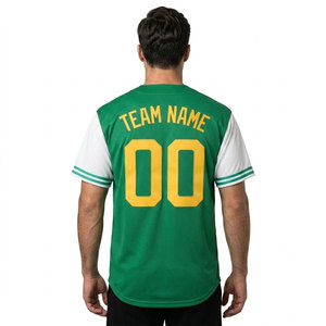 Wholesale Custom Button Down Baseball Jersey For Men Embroidered logo Softball Jersey 100% Polyester Baseball Top - Product Image 2