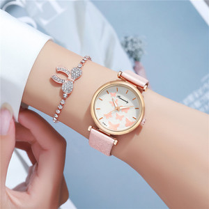 Fashion Women Butterfly <b>Watches</b> With Bracelets Diamond 2023 Luxury Qualities <b>Black</b> Leather <b>Ladies</b> <b>Watches</b> Set 9806 - Product Image 4
