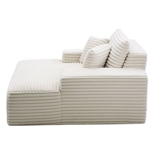 Moderna Chaise Longue da Interno Senza Struttura da 54 Pollici con Schienale Solido e Cuscini Grandi per Lettura e Decorazione - Product Image 1