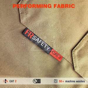 Camisa de Trabajo de Seguridad FR para Soldadura y Construcción, Retardante de Llama, Nivel CAT2, Ropa de Protección contra Vapores, Tela Twill FRC de 6.5OZ ZUNEZI - Product Image 2