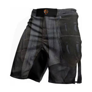 Pantalones Cortos Deportivos para Hombre, Corte Regular, Poliéster/Algodón, Secado Rápido, Ligeros y Duraderos, para Jiu Jitsu, MMA, Entrenamiento, Gimnasio, Uso Diario - Product Image 3