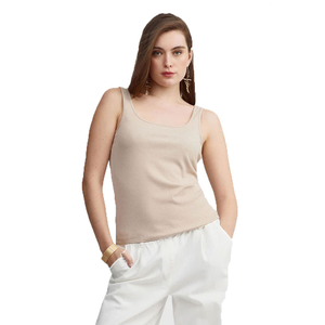 Débardeurs pour femmes pour l'été, taille unique XS, débardeur décontracté en coton pour femmes, débardeur de sport à col rond sans manches pour femmes - Product Image 1