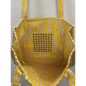 Yellow Floral 100% Cotton Tote Bag Bohemian Style Open <b>Top</b> Shopping Bag All Seasons Use Lightweight Spring Summer Autumn Fashion - Product Image 3