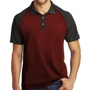 Chemise classique pour homme à manches courtes en tricot uni avec col de golf, tissu anti-rides et à séchage rapide - Product Image 2