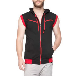 Camisetas sin mangas con capucha para hombre, para entrenamiento, culturismo, deportivas, estilo stringer, con corte muscular, sudaderas sin mangas para gimnasio - Product Image 1