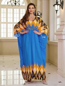 V Neck Floor Length Abaya <b>Dress</b> Extra <b>Long</b> Sleeve Geometric Pattern Lightweight Polyester Modest Style Women's Daily Wear - Product Image 5