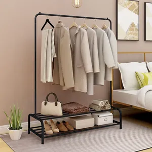 Handmade Metal Coat Stand with Clothes <b>Hanging</b> Organizer for Residential and Commercial UseSingle Tier Iron <b>Storage</b> Basket <b>Wall</b> - Product Image 5