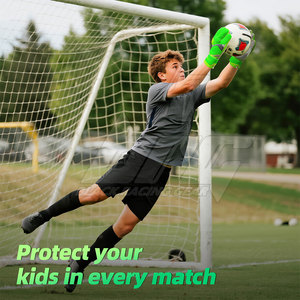 Customized Professional Soccer Goalkeeper <b>Gloves</b> High Grip German Latex Palm Finger Save Breathable Training Match Football - Product Image 5