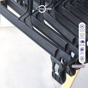 Lot de 10 cintres en plastique de 10 pouces avec pinces (sans coussinets en caoutchouc) – Organisateur de garde-robe durable moulé par injection – OEM disponible - Product Image 4