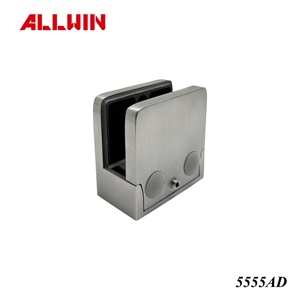 Round Tube Stainless Steel Security Plate Pin Glass Clamp Square Shape Glass Railing Hardware - Product Image 6