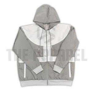 Custom <b>Men's</b> Breathable Nylon Tracksuit Shorts Set Solid Pattern Two-Piece Jogger with Zip Jacket Tracksuits for <b>Men</b> - Product Image 2