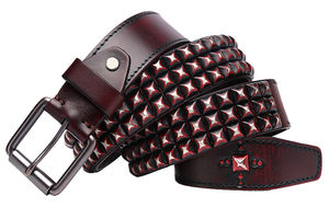 Cinturón de Cuero Vacuno Italiano Resistente de 3.8 cm (1.5 Pulgadas) de Ancho, Ecológico, Vintage, con Hebilla Cuadrada y Elementos de Cobre, de Alta Calidad - Product Image 3