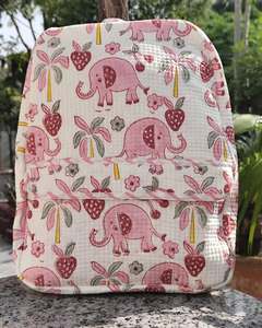 Handmade Luxury Cotton Quilted Lightweight Fashionable All Seasons <b>College</b> <b>Backpack</b> Indian Floral Block Printed Women's Travel - Product Image 5