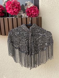 Capa con Flecos de Algodón 100% Hecha a Mano de Alta Calidad con Cuentas para Mujer, Disponible a Precio de Mayoreo para Exportación - Product Image 3