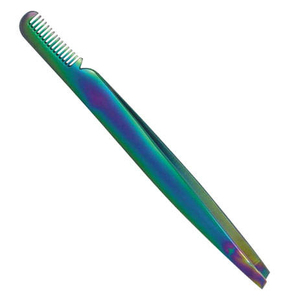 Comb Tweezer Professional Pointed Eyebrow Tweezers With Comb Rainbow Plasma Beauty Cosmetic <b>Tool</b> Tweezer <b>Makeup</b> Comb Tweezer - Product Image 4