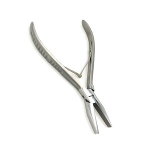 Pince à extensions capillaires en acier inoxydable durable de haute qualité, finition mate, pointe plate, logo personnalisé, pour artistes capillaires - Product Image 2