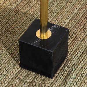 Table de chevet en marbre noir et laiton, moderne rond, fabriqué en inde, tout bureau, maison, Restaurant, Super marché, 2022 - Product Image 4