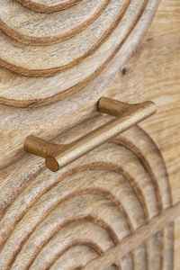 Table de chevet en bois de manguier, design européen vintage sculpté, 2 tiroirs, meubles de chambre à coucher - Product Image 3