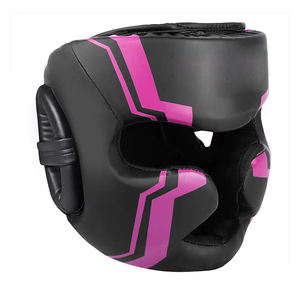 Customizable <b>Head</b> Guard for <b>Training</b> Factory OEM Fight Gear High Quality Customized Full Face Boxing Gear Leather <b>Head</b> Guard - Product Image 1