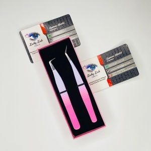 แหนบต่อขนตา LUCKY LASH TOOLS รุ่นใหม่ ปลายแหลมเคลือบสองสี ปลายเรียบ ป้องกันไฟฟ้าสถิตย์ ทำจากสแตนเลสสตีล - Product Image 2
