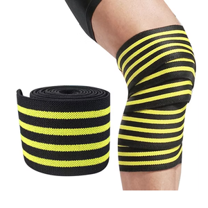 High Quality Weightlifting <b>Knee</b> Wraps OEM Manufacturing Strong Elastic Support Durable Gym Training <b>Knee</b> Protection - Product Image 1