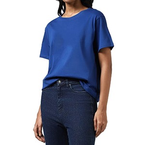 Camiseta de Verano para Mujer, Corte Regular, Estampado a Cuadros, 100% Algodón, Manga Corta, Transpirable, Ecológica, de Alta Calidad, Color Único - Product Image 6