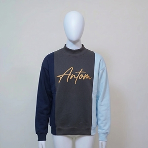 Custom Mock Neck Sweatshirt Color Block <b>Long</b> <b>Sleeve</b> Streetwear OEM ODM Wholesale Bulk Unisex Cotton Pullover Fashion <b>Top</b> - Product Image 5