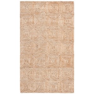 Alfombra de Yute Reversible Rústica Moderna Vintage, Tejida con Hilo Natural Ecológico, Color Beige, para Salas de Estar, con Forma Personalizada - Product Image 1