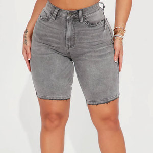 Shorts de Mezclilla para Mujer a Precio de Fábrica, Casuales, de Alta Calidad, Cintura Alta, Personalizados, Rectos, de Verano, Secado Rápido, Impermeables, Lavados - Product Image 2