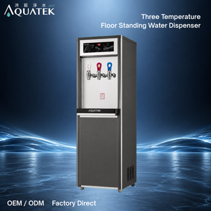 Fabricant de distributeurs d'eau commerciaux Aquatek noir argenté OEM ODM pour systèmes d'eau potable sur pied - Product Image 1