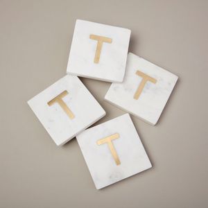 High Quality Design <b>Marble</b> <b>Coaster</b> With Brass Strip Stone <b>Coaster</b> With Brass Mats & Pads At very best selling Price - Product Image 3