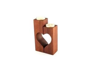 Magnifique porte-bougie en bois pour la décoration de la maison, support à bougie rustique artisanal et centre de table pour salle à manger, salon - Product Image 3