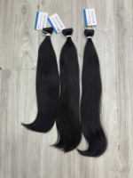 Extensions de cheveux naturels lisses de qualité supérieure, double trame, cheveux vierges vietnamiens, couleur naturelle