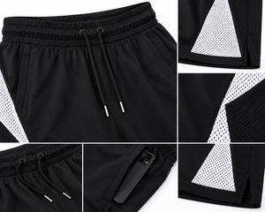 Pantalones Cortos Casuales Negros para Hombre, con Cordón Ajustable, Transpirables, Ecológicos, de Secado Rápido, Estilo Deportivo, MOQ LOQ - Product Image 4
