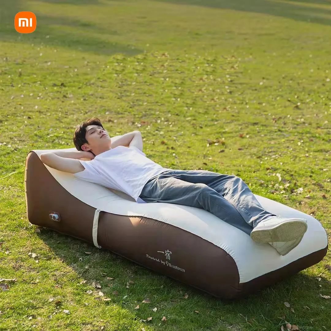 Xiaomi-cama inflable automática para una sola persona, cojín de aire para el almuerzo, cama para acampar al aire libre, colchón plegable portátil PS1, novedad de 2022