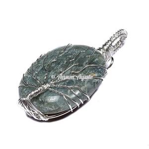 Pendentif en pierre précieuse de style classique unisexe Lapis Lazuli Arbre de vie avec agate comme pierre principale disponible en ligne - Product Image 4