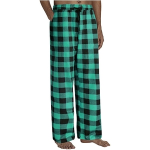 Affordable USA Flannel <b>Trouser</b> <b>Men</b> Warm Plaid Pants <b>Elastic</b> Waist Relax Fit Winter Streetwear Collection - Product Image 5