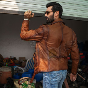 Chaqueta de cuero de alta gama para hombre, estilo casual urbano, estilo de cuero suave, chaqueta de cuero PU de moda para invierno, en venta en línea. - Product Image 4