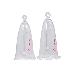 Cloches en verre soufflé ornements d'arbre cloche en verre de murano clair transparent couleur cloche en verre suncatchers carillons éoliens - Product Image 3