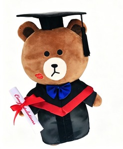 Graduation Bear Plush <b>Toy</b> with Cap and Diploma 31cm-50cm <b>Soft</b> <b>Stuffed</b> Animal for Birthday Celebration Unisex - Product Image 1
