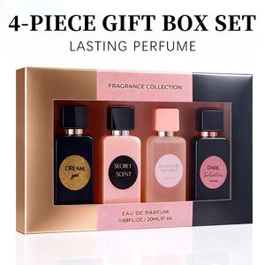 Set Regalo di 4 Profumi da Donna, 20ml Ciascuno, Fragranze Dolci e Fresche di Lunga Durata per Vacanze, Appuntamenti e Feste - Product Image 1