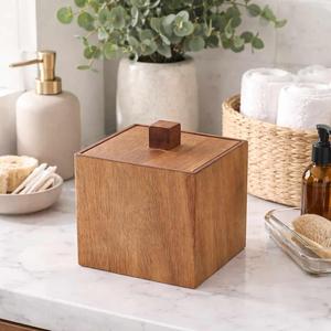 Handmade Custom Eco-Friendly Multi-Purpose Organizer Tissue Box Mango <b>Wood</b> Cover Natural Decorative Holder for Bathroom - Product Image 1