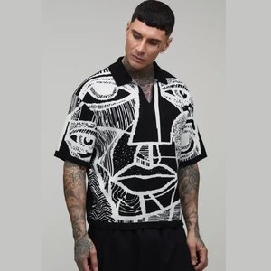 Chemise de golf pour homme en polyester respirant, extensible dans quatre directions, à séchage rapide, antibactérienne, surdimensionnée, logo personnalisable OEM - Product Image 3
