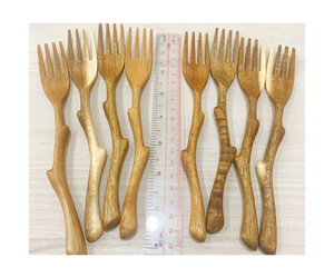 Cuillère décorative en bois naturel, ustensile de cuisine fait main, pour servir, cuisiner, remuer, vaisselle de table - Product Image 2