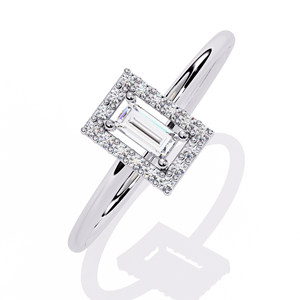 Bagues de fiançailles et de mariage de luxe plaquées or avec diamants CVD certifiés IGI de Loista Jewels pour femmes et hommes - Product Image 2