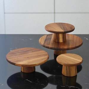 Soporte para Pastel Redondo de Madera, Clásico, Ecológico, Resistente al Calor, Apto para Lavavajillas, para Uso en la Cocina del Hogar - Product Image 2