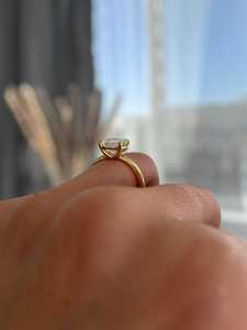 Anillo de compromiso con diamante brillante de corte Asscher de 2.02 quilates para mujer, cultivado en laboratorio, oro macizo de 14 quilates, regalo de aniversario para amantes - Product Image 4